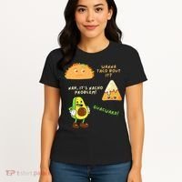 Wanna Taco Bout It Nacho Problem Avocado Lover & GuacamoleCap Women's T-Shirt thumb 4