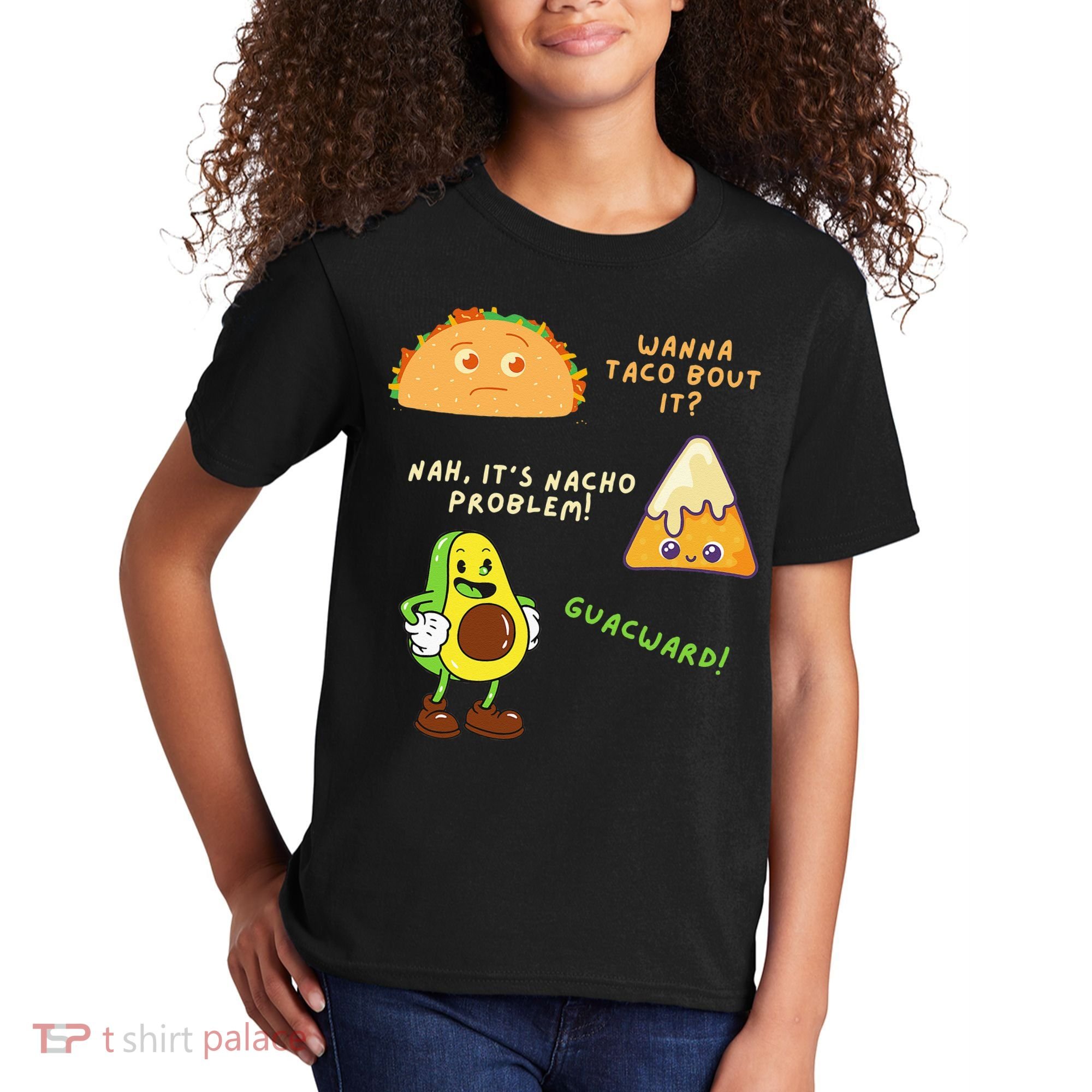 Wanna Taco Bout It Nacho Problem Avocado Lover & GuacamoleCap Kids T-Shirt