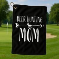 White Tailed Buck Or Elk Cute 'S Deer Hunting Mom Gift Golf Towel thumb 1