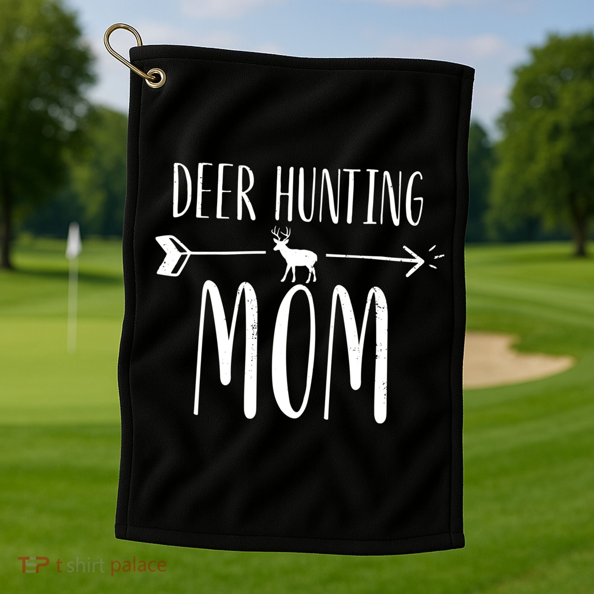 White Tailed Buck Or Elk Cute 'S Deer Hunting Mom Gift Golf Towel
