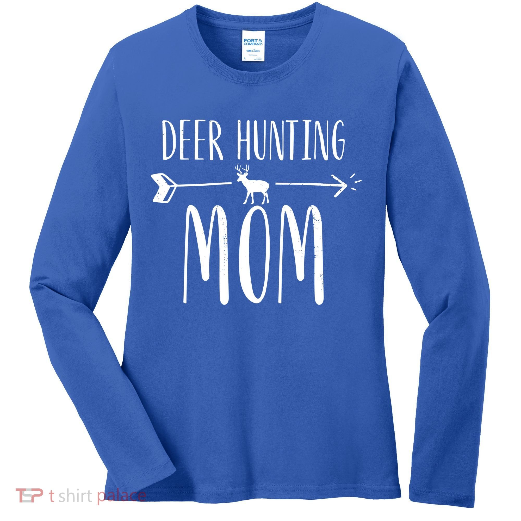 White Tailed Buck Or Elk Cute 'S Deer Hunting Mom Gift Women's Long Sleeve Shirt