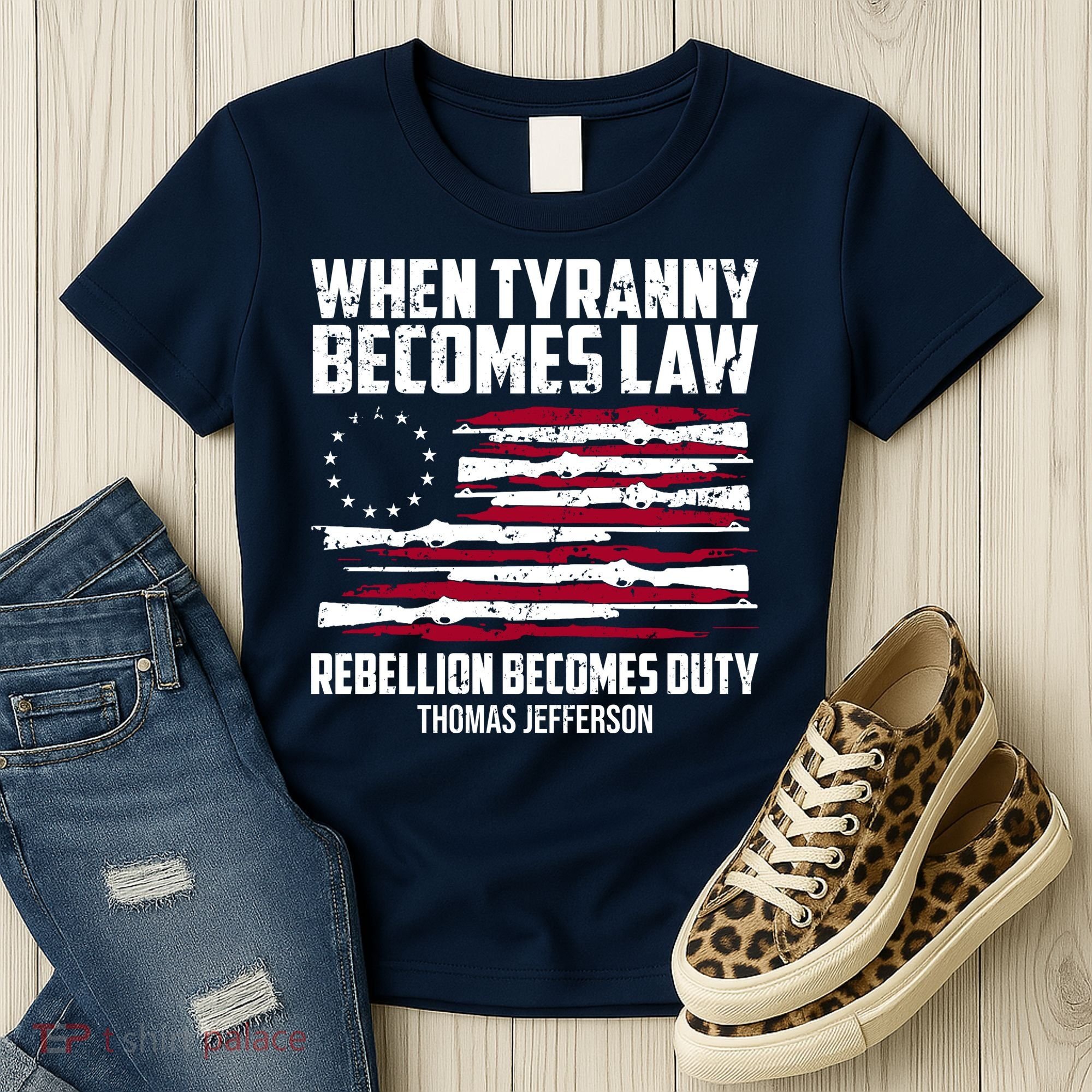 When Tyranny Becomes Law Rebellion Becomes Duty Thomas Jefferson Women's T-Shirt