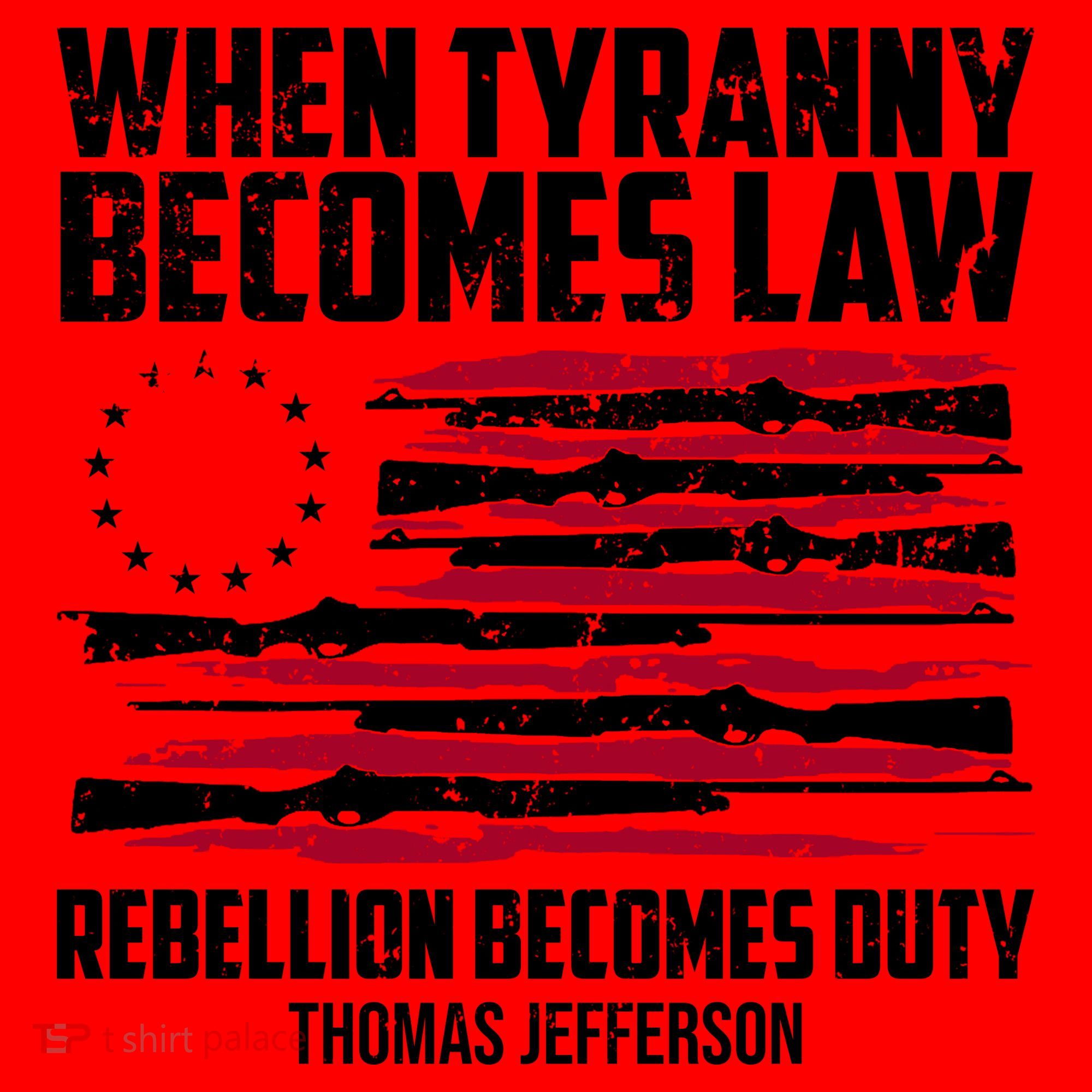 When Tyranny Becomes Law Rebellion Becomes Duty Thomas Jefferson Santa Hat