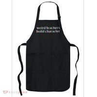 Weird Teachers Build Character Funny Apron thumb 0