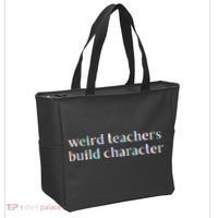 Weird Teachers Build Character Funny Tote Bag thumb 2