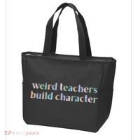Weird Teachers Build Character Funny Tote Bag thumb 3