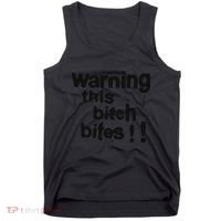 Warning This Bitch Bites Tank Top thumb 0