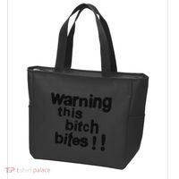 Warning This Bitch Bites Tote Bag thumb 3