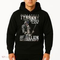 When Tyranny Becomes Law Rebellion Becomes Duty (On Back) Hoodie thumb 2