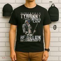 When Tyranny Becomes Law Rebellion Becomes Duty (On Back) T-Shirt thumb 6
