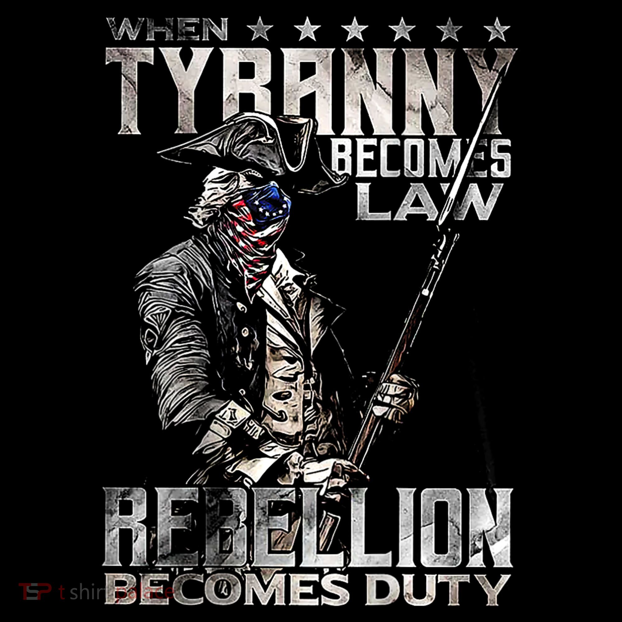 When Tyranny Becomes Law Rebellion Becomes Duty (On Back) Women's Hoodie