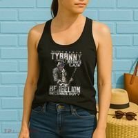 When Tyranny Becomes Law Rebellion Becomes Duty (On Back) Women's Tank Top thumb 2