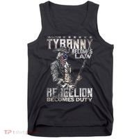 When Tyranny Becomes Law Rebellion Becomes Duty (On Back) Tank Top thumb 0