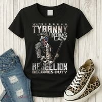 When Tyranny Becomes Law Rebellion Becomes Duty (On Back) Women's T-Shirt thumb 3