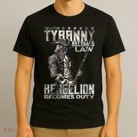 When Tyranny Becomes Law Rebellion Becomes Duty (On Back) T-Shirt thumb 3