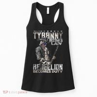 When Tyranny Becomes Law Rebellion Becomes Duty (On Back) Women's Tank Top thumb 0