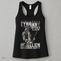 When Tyranny Becomes Law Rebellion Becomes Duty (On Back) Women's Tank Top thumb 3