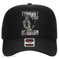 When Tyranny Becomes Law Rebellion Becomes Duty (On Back) Hat thumb 0