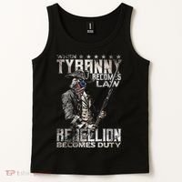 When Tyranny Becomes Law Rebellion Becomes Duty (On Back) Tank Top thumb 2