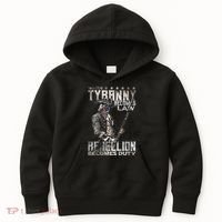 When Tyranny Becomes Law Rebellion Becomes Duty (On Back) Kids Hoodie thumb 0