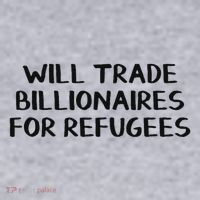 Will Trade Billionaires For Refugees Women's Sweatshirt thumb 2