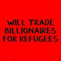 Will Trade Billionaires For Refugees Santa Hat thumb 1