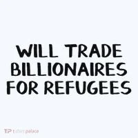 Will Trade Billionaires For Refugees Tank Top thumb 6