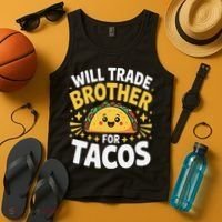 Will Trade Brother For Tacos Funny Cinco De Mayo Mexican Tank Top thumb 4