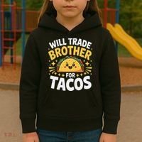 Will Trade Brother For Tacos Funny Cinco De Mayo Mexican Kids Hoodie thumb 3