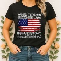When Tyranny Becomes Law Rebellion Becomes Duty Patriotic Women's T-Shirt thumb 2