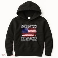 When Tyranny Becomes Law Rebellion Becomes Duty Patriotic Kids Hoodie thumb 0