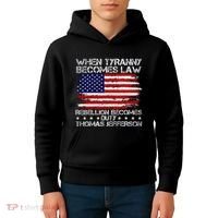 When Tyranny Becomes Law Rebellion Becomes Duty Patriotic Kids Hoodie thumb 4