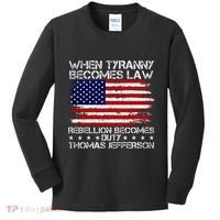 When Tyranny Becomes Law Rebellion Becomes Duty Patriotic Kids Long Sleeve Shirt thumb 0