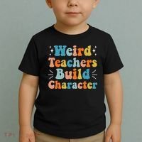 Weird Teachers Build Character Teacher Appreciation Week Toddler T-Shirt thumb 2