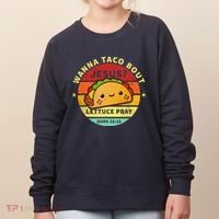 Wanna Taco Bout Jesus Cinco De Mayo Pun Christian Women's Sweatshirt thumb 0