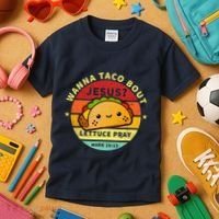 Wanna Taco Bout Jesus Cinco De Mayo Pun Christian Kids T-Shirt thumb 3