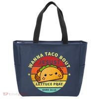Wanna Taco Bout Jesus Cinco De Mayo Pun Christian Tote Bag thumb 0