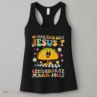 Wanna Taco Bout Jesus Cinco De Mayo Tacos Mexican Christian Women's Tank Top thumb 3