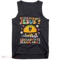 Wanna Taco Bout Jesus Cinco De Mayo Tacos Mexican Christian Tank Top thumb 0