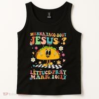 Wanna Taco Bout Jesus Cinco De Mayo Tacos Mexican Christian Tank Top thumb 2