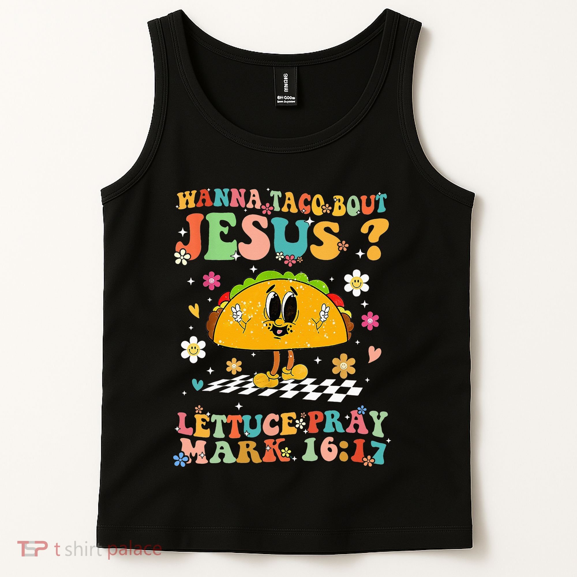 Wanna Taco Bout Jesus Cinco De Mayo Tacos Mexican Christian Tank Top