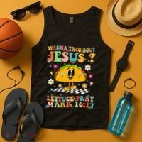 Wanna Taco Bout Jesus Cinco De Mayo Tacos Mexican Christian Tank Top thumb 4
