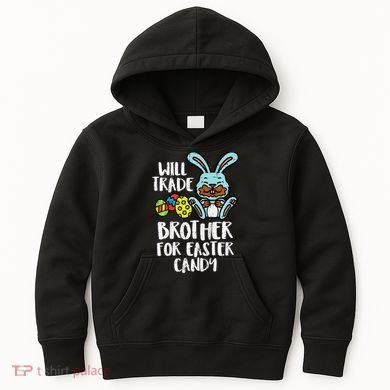 Will Trade Brother For Easter Candy Funny Family Kids Hoodie