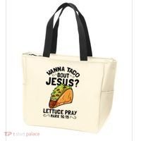 Wanna Taco Bout Jesus Funny Christian Tote Bag thumb 3