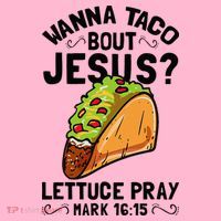 Wanna Taco Bout Jesus Funny Christian Coaster thumb 2