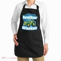 Will Trade Brother For Tractor Funny Apron thumb 2