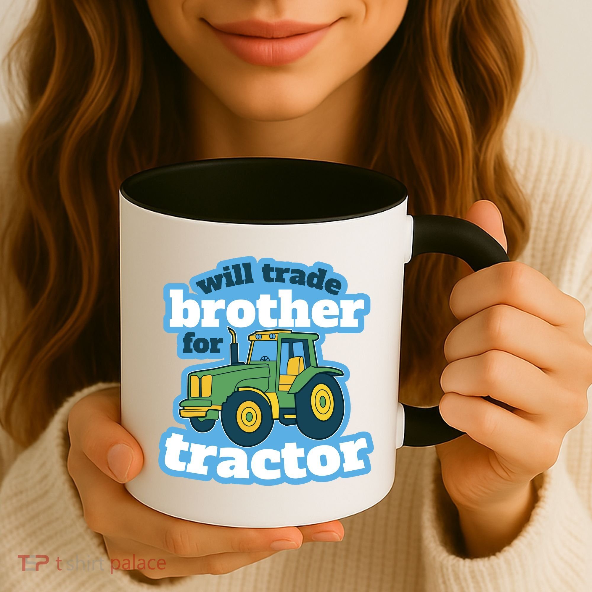 Will Trade Brother For Tractor Funny Coffee Mug