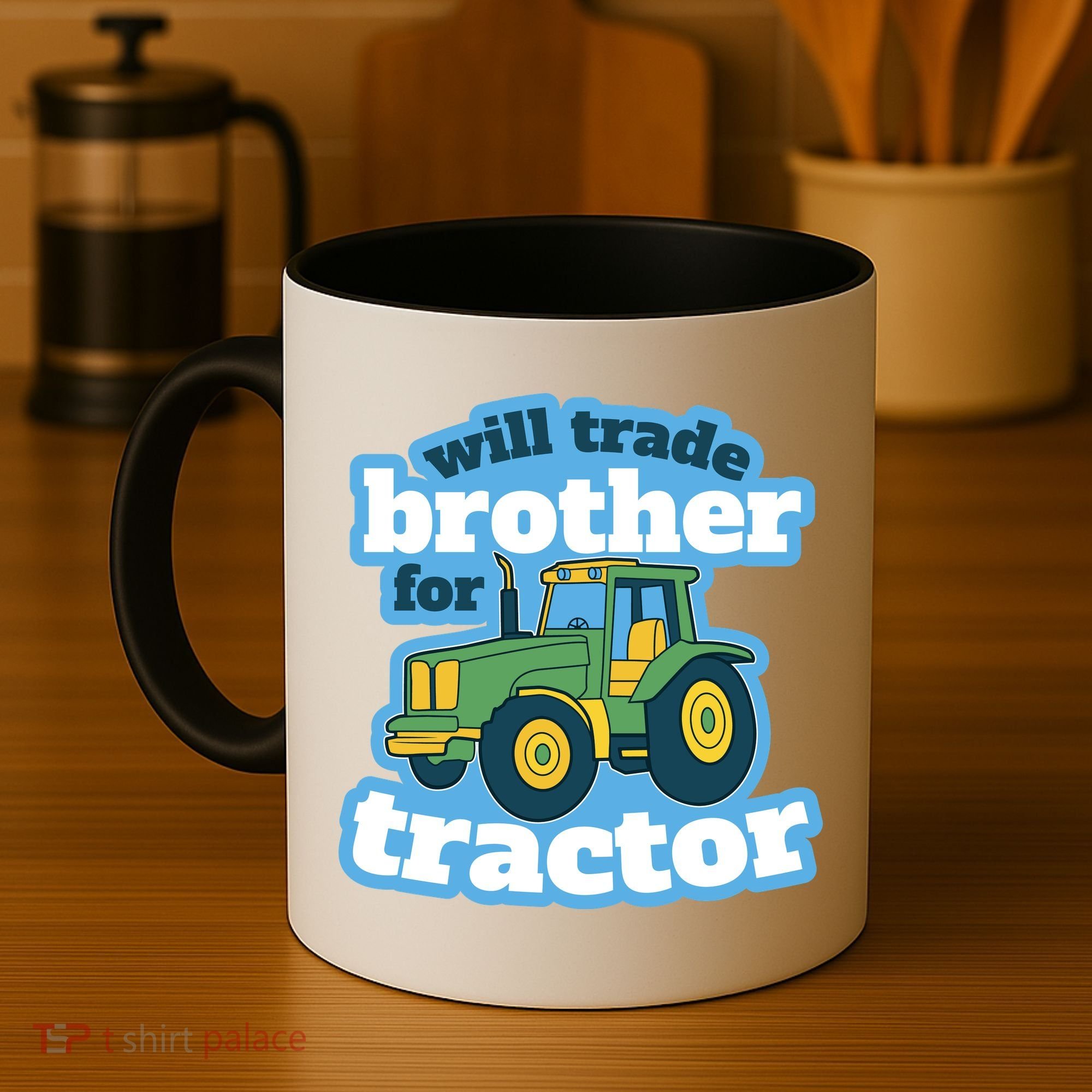 Will Trade Brother For Tractor Funny Coffee Mug