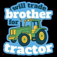 Will Trade Brother For Tractor Funny Women's Hoodie thumb 2