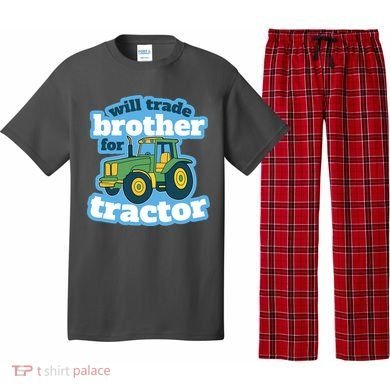 Will Trade Brother For Tractor Funny Pajama Set